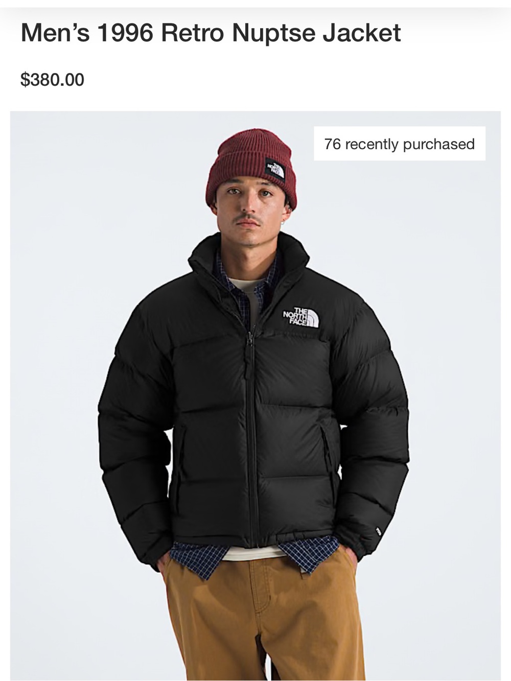 The North Face Men's Nuptse Puffer Jacket - Black